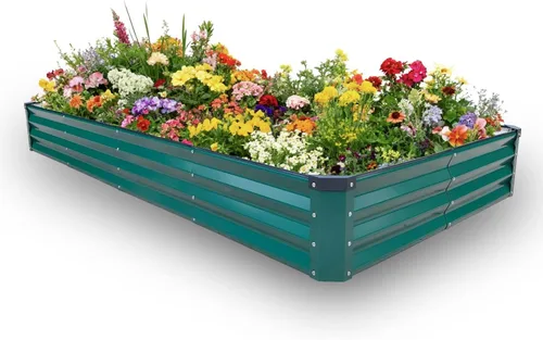 Vista 12 de GARDMAX 2x2x1FT Galvanized Round Raised Garden Bed Kit, Metal Planter Boxes Outdoor with Easy Assembly, Large Garden Bed for Vegetables, Fruits
