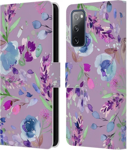 Vista 273 de Head Case Designs Officially Licensed Ninola Abstract Poppies Lilac Floral Leather Wallet Case Compatible with Samsung Galaxy A07 4G
