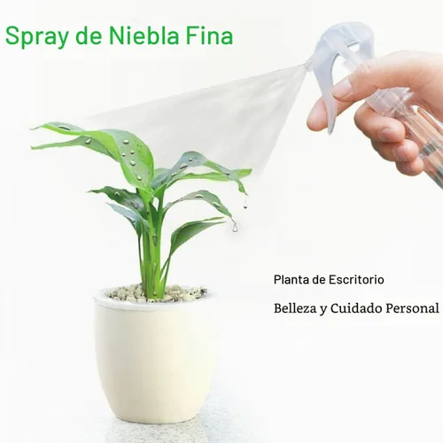 Vista 2 de Botella de spray de niebla fina de plástico transparente vacío, Transparente, Botella pulverizadora de niebla fina