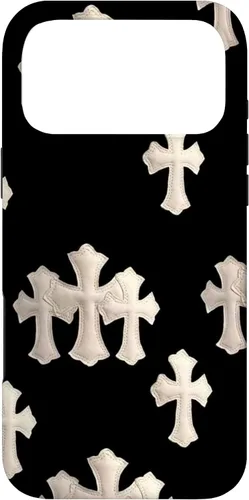 Vista 22 de Funda en blanco y negro con cruces para iPhone 17