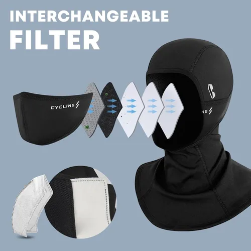 Vista 5 de Pasamontañas de invierno para clima frío, máscara de esquí para hombres y mujeres, resistente al viento, máscara térmica para ciclismo, calentador