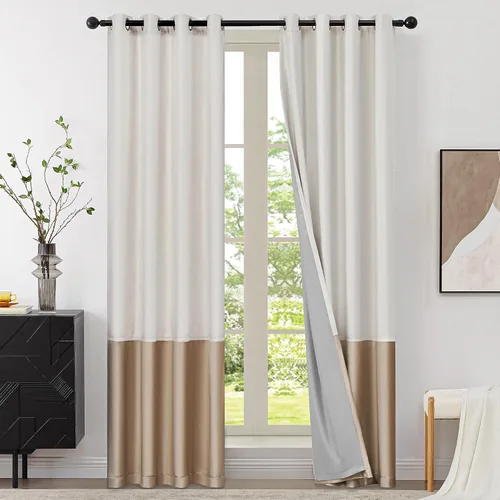 Vista 21 de BULBUL Cortinas de terciopelo 100% opacas negro oro, cortinas modernas con forro de 63 pulgadas de largo, cortinas térmicas con ojales para sala