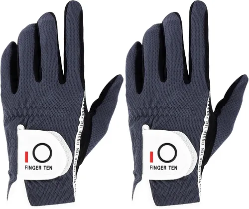 Vista 15 de FINGER TEN Guantes de golf para hombre para golfista diestro o zurdo, agarre para lluvia, valor 2 unidades, guante de golf para mano izquierda