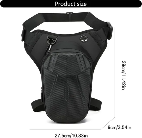 Vista 2 de Motorcycle Waist Leg Bag Multifunction Pack Splashproof Hip Thigh Bag for Cycling Hiking Climbing