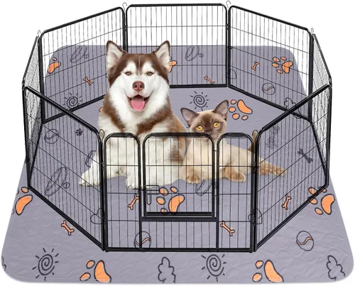 Vista 17 de Almohadillas lavables para orina para perros, 2 paquetes pequeños de 18"x24", almohadillas reutilizables súper absorbentes para cachorros