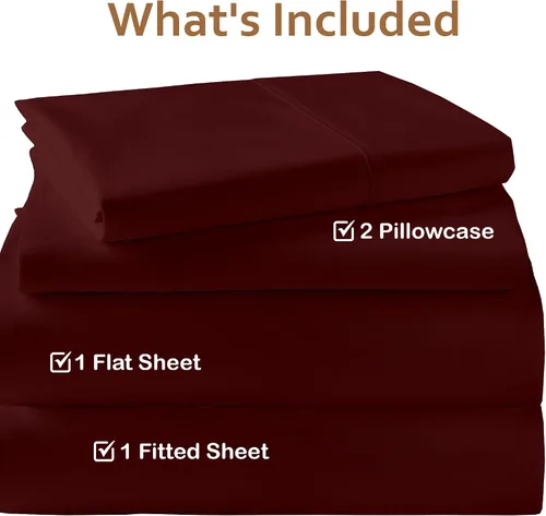 Vista 3 de ARlinen Juego de sábanas de 4 piezas para cuna de 25 x 75 pulgadas, colchón ajustable de algodón egipcio que se adapta a hasta 4 a 8 pulgadas