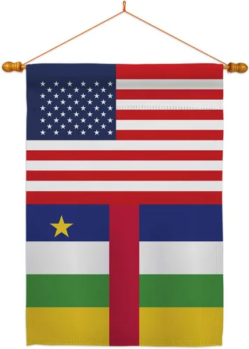 Vista 8 de Central African Republic US Friendship Garden House Flags Set Regional USA American Alliance World Country Particular Area Small Decorative Gift