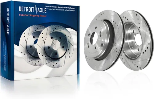 Vista 244 de Detroit Axle - Rotores de freno delantero para 04-13 Mazda 3 Rotores de frenos de disco 06-15 Mazda 5 Reemplazo: Rotor regular delantero de 11.81