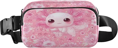 Vista 23 de Riñonera con patrón de lunares rojos y blancos para mujeres y hombres, cangurera pequeña, bolsa cruzada para exteriores, senderismo, correr, viajes
