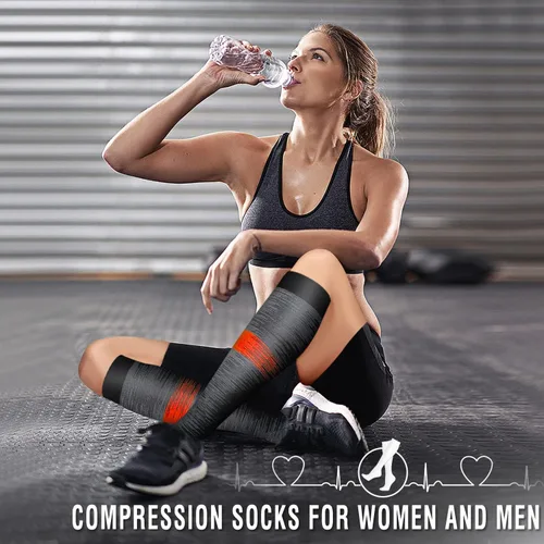 Vista 188 de Bluemaple 6 Pack Copper Compression Socks for Women and Men Circulation-Best Support for Medical, Running,Nursing,Athletic