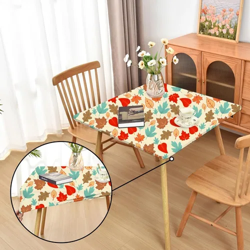 Vista 77 de Mantel ajustado blanco con elástico para mesas plegables de 48x48 pulgadas, manteles lavables y elásticos de elastano para mesas de cartas, manteles