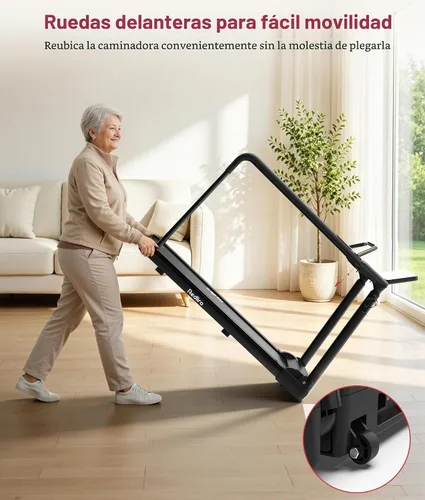 Vista 7 de Redliro Backwards Treadmill for Seniors with Long Handrails - 0.3 MPH Start