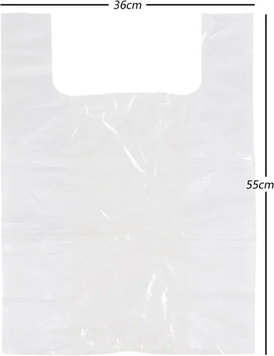 Vista 3 de Gainhope - 320 bolsas de compras de plástico transparente para camisetas, 14.17 x 21.65 pulgadas Llevar a cabo bolsas de plástico