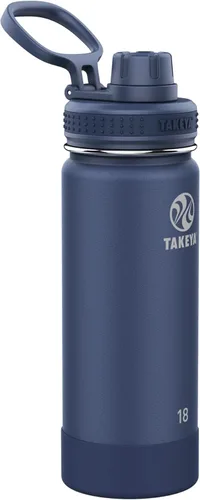 Vista 5 de Takeya Actives Botella de Agua con Tapa de Boquilla, Botella con Doble Aislamiento de Acero Inoxidable, Apta para Lavavajillas y Sin BPA, Botella