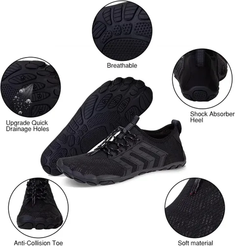 Vista 6 de Water-Shoes-Mens-Womens Quick-Dry Barefoot-Swim Diving Shoes-Aqua-Socks for Sports Climbing Beach Surf