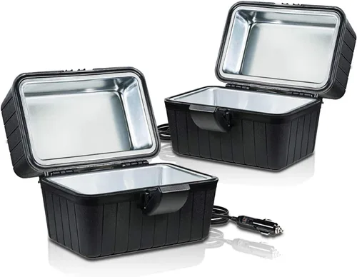 Vista 9 de Fiambrera térmica para hombres, lonchera eléctrica de 12 V para adultos, lonchera térmica portátil, lonchera para automóvil, oficina aislada