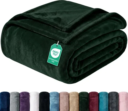 Vista 15 de Utopia Bedding Manta de forro polar negro, tamaño individual, ligera, mullida, suave, antiestática de microfibra (60 x 80 pulgadas) Lightweight