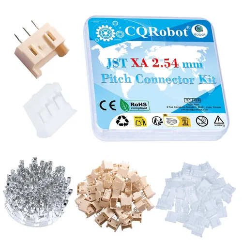 Vista 20 de CQRobot JST EL 4.5 mm de paso 2 pines conector electrónico IC macho, enchufes hembra carcasa y kit de terminales de crimpado en T macho/hembra. 50
