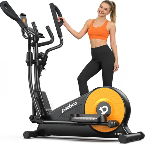 Vista 9 de pooboo Elliptical Exercise Machine,Elliptical Machine for Home with Hyper-Quiet Magnetic Driving System&LCD Monitor, Elliptical Trainers with