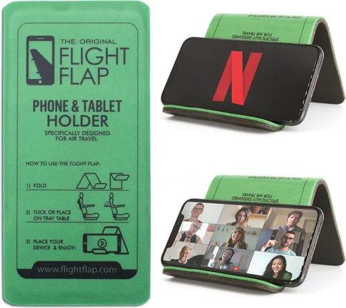Vista 12 de Flight Flap Soporte flexible para tablet de avión, soporte flexible para teléfono celular y tableta, extra grande de 12 x 7 pulgadas, soporte