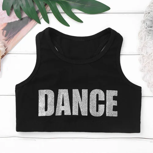 Vista 5 de inhzoy Conjunto deportivo deportivo de 2 piezas camiseta corta de gimnasia para niñas y niñas conjunto deportivo activo de leotardo bailarín