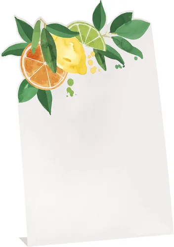 Vista 4 de Cartel de pizarra de plástico negro – 1 unidad Llamativo diseño de frutas cítricas, decoración perfecta para el hogar, cocina, fiestas, eventos