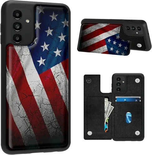 Vista 27 de BVDIKMI Funda para Samsung Galaxy A13 5G con ranura para tarjetero, funda de piel sintética, doble cierre magnético y cubierta duradera a prueba