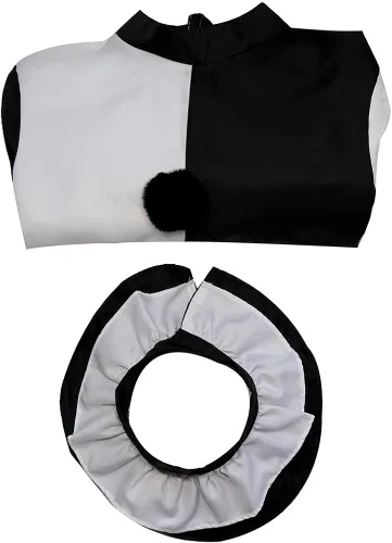 Vista 7 de ACEOROWO Terrifier - Disfraz de payaso negro y blanco, traje de asesino Terrifier para Halloween, con máscara
