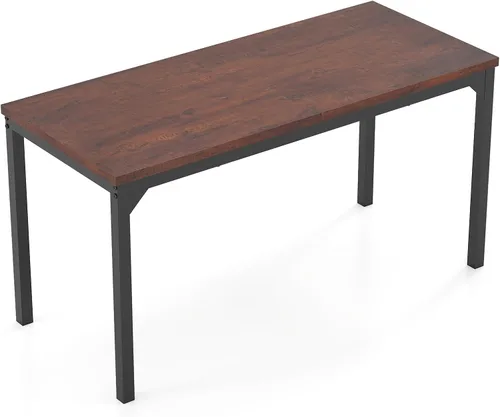 Vista 9 de Tangkula Mesa de conferencias de 55 pulgadas, mesa grande para sala de reuniones con mesa de panal de abeja, marco de metal estable, escritorio