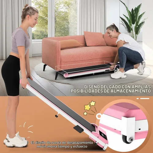 Vista 8 de ANCHEER Under Desk Walking Pad Treadmill for Home Office with Incline Rosa Pro