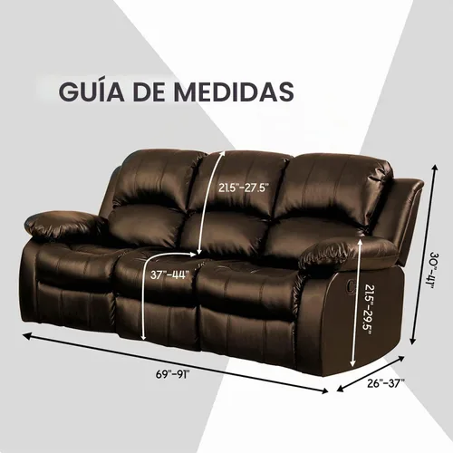 Vista 6 de ULTICOR Fundas jacquard para sofá reclinable de 8 piezas, fundas elásticas para sofá reclinable de 3 cojines, gruesas, suaves y lavables (estilo 3)