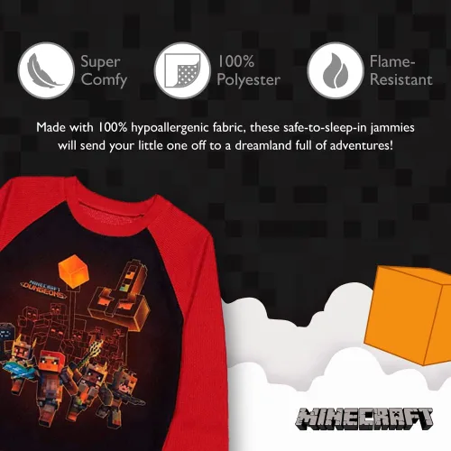 Vista 3 de Minecraft Conjunto de Pijama para Niños