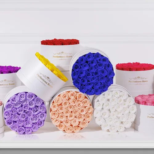 Vista 5 de Perfectione Roses 27 Rosas en una Caja, Rosa del Día de la Madre, Flores Preservadas para Ella, Flores para Entrega, Regalos de Cumpleaños