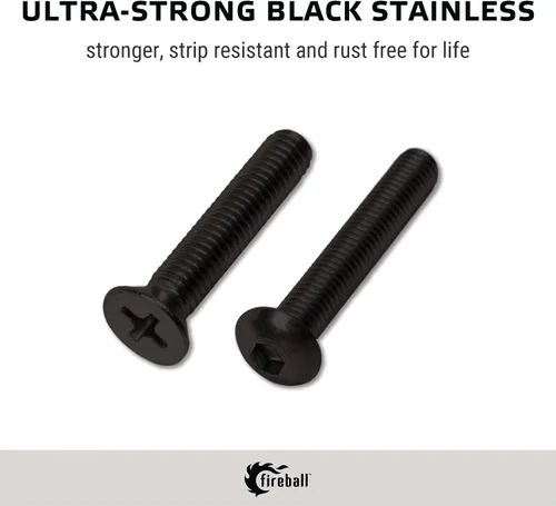 Vista 3 de Fireball Dragon Skateboard Hardware Kit Negro – Juego de tornillos de montaje y tuercas para Longboard Skateboard & Cruiser – Tornillos de montaje