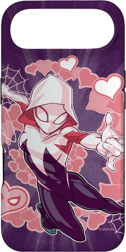 Vista 27 de Marvel Spider-Man Into The Spider-Verse Gwen Stacy Hearts - Carcasa para iPhone 17