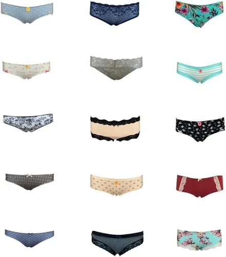 Vista 5 de Dircho Ropa interior para mujer, variedad de calzones de encaje, tangas de algodón, calzones hipsters, bikinis
