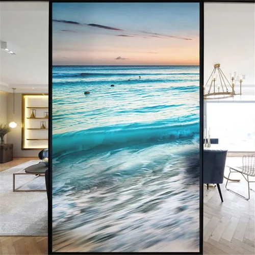 Vista 5 de Película decorativa sin pegamento para ventana, diseño moderno y clásico, para ventana, 15.7 x 23.6 pulgadas
