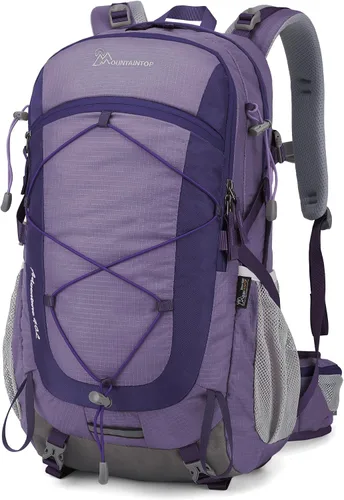 Vista 21 de Mochila de senderismo MOUNTAINTOP de 40 L, mochila ligera para exteriores Verde militar