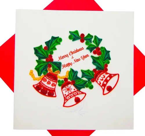 Vista 11 de Globo de nieve de Navidad, tarjeta de Navidad con filigrana - Arte único dedicado hecho a mano, tarjeta de felicitación de diseño para toda ocasión