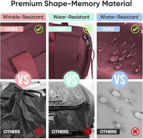 Vista 7 de BALEINE bolso de gimnasio para mujeres y hombres, pequeño bolso de lona impermeable y ligero para deportes, gimnasios y escapadas de fin de semana