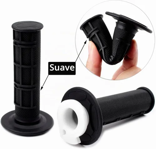 Vista 2 de 7/8 22mm puños de acelerador de goma suave con cable de giro, conjunto de acelerador para mini bicicleta de 50cc 90cc 110cc 125cc Mini/Pit/Dirt/ATV