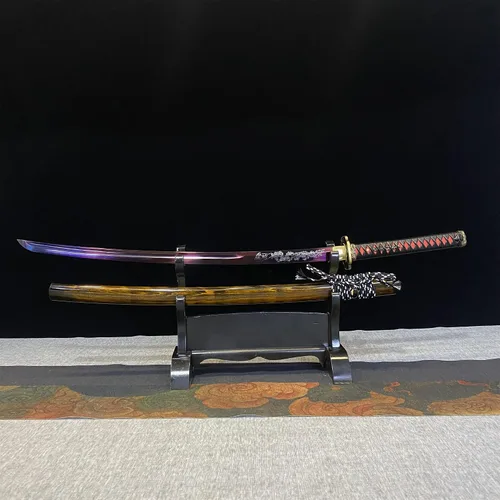Vista 8 de 9260 Primavera Acero Afilado Hecho A Mano Espada Katana Espada Real Japonesa Samurai Espada Espada Espada Completa Espiga
