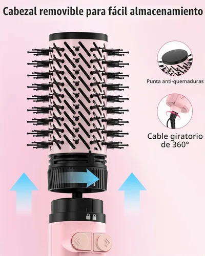 Vista 3 de Farery Hot Air Brush, One-Step Volumizer, Pink