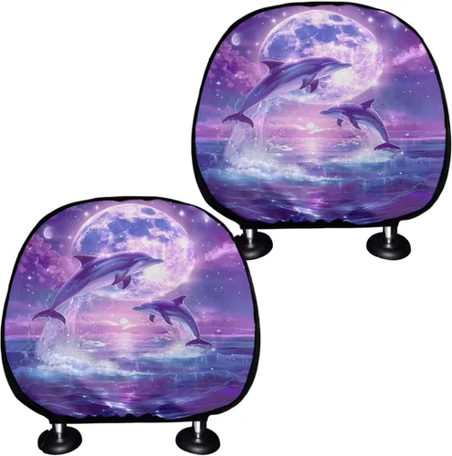 Vista 8 de Funda universal para reposacabezas de auto con estampado de vaca azteca, girasol, 2 piezas, funda universal para reposacabezas de asiento