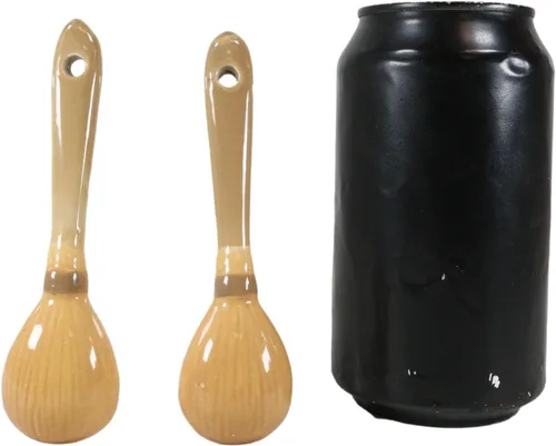 Vista 8 de Ebros Gift Wicca Witchcraft Witches Broomsticks - Juego de 2 cucharas de cerámica para café, té, tazas de 4.5 pulgadas de largo