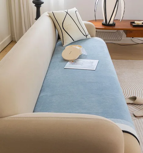 Vista 4 de vctops Funda de sofá de lujo en degradé, antideslizante, de felpilla, súper suave, protector de muebles, para sala de estar y dormitorio