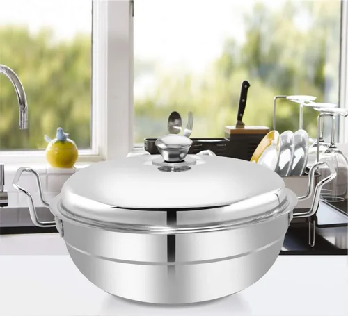 Vista 6 de Idli - Vaporizador multi Kadai de acero inoxidable resistente de alta calidad con fondo de inducción, juego de ollas incluidas, tamaño grande con 5