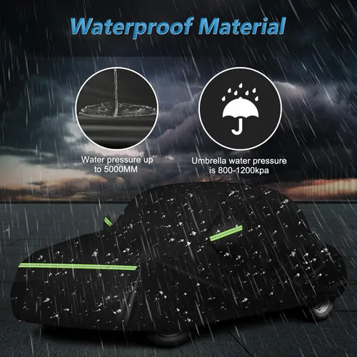 Vista 5 de Funda de automóvil sedán de 2 puertas para Volkswagen Beetle Bug 1960-1980 Protección resistente al agua para todo tipo de clima con cremallera