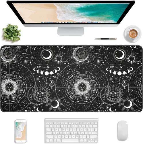 Vista 9 de Alfombrilla de mouse extendida para juegos, XXL grande de 30 x 14 pulgadas, alfombrilla de mouse para teclado de computadora grande, almohadilla