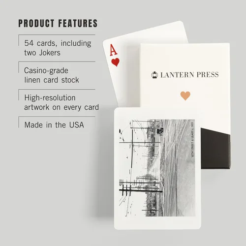 Vista 3 de Lantern Press Ballard, Seattle, WA, 15th and Leary, 52 Playing Cards for Adults, Poker Size Card Deck